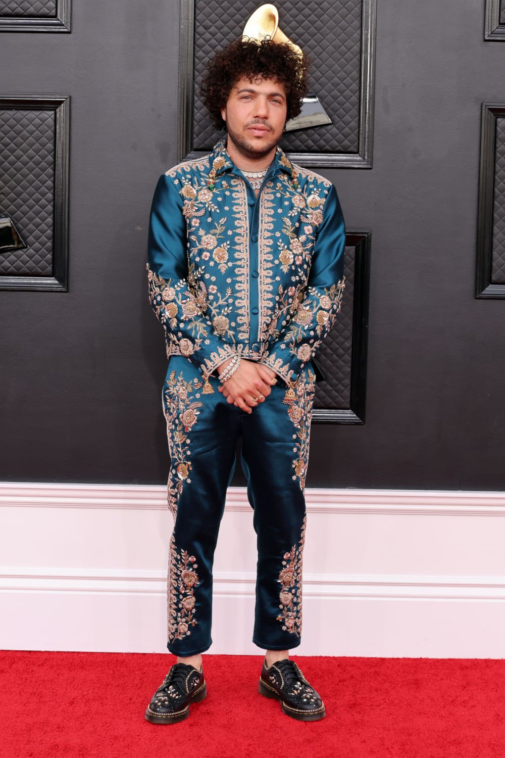 LAS VEGAS, NEVADA - APRIL 03: Benny Blanco attends the 64th Annual GRAMMY Awards at MGM Grand Garden Arena on April 03, 2022 in Las Vegas, Nevada. (Photo by Amy Sussman/Getty Images)