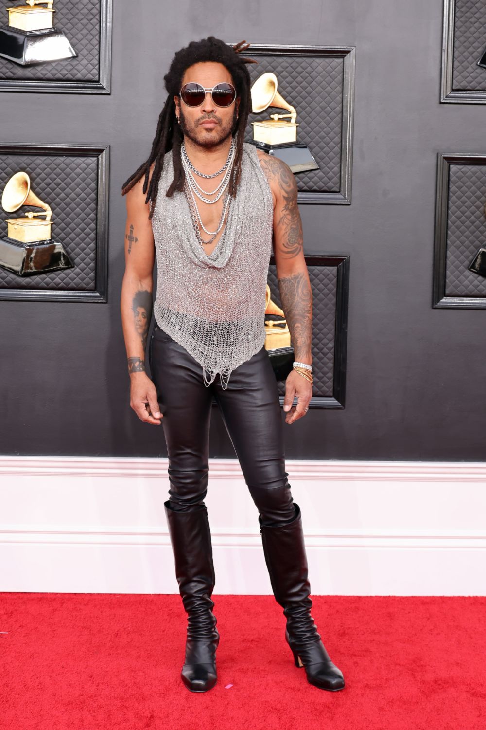 LAS VEGAS, NEVADA - APRIL 03: Lenny Kravitz attends the 64th Annual GRAMMY Awards at MGM Grand Garden Arena on April 03, 2022 in Las Vegas, Nevada. (Photo by Amy Sussman/Getty Images)