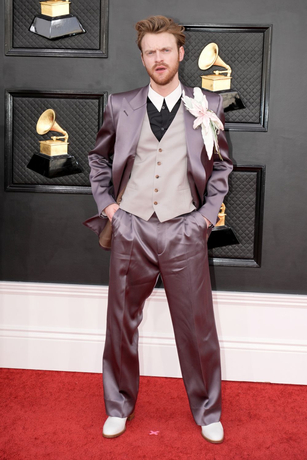 LAS VEGAS, NEVADA - APRIL 03: FINNEAS attends the 64th Annual GRAMMY Awards at MGM Grand Garden Arena on April 03, 2022 in Las Vegas, Nevada. (Photo by Jeff Kravitz/FilmMagic)