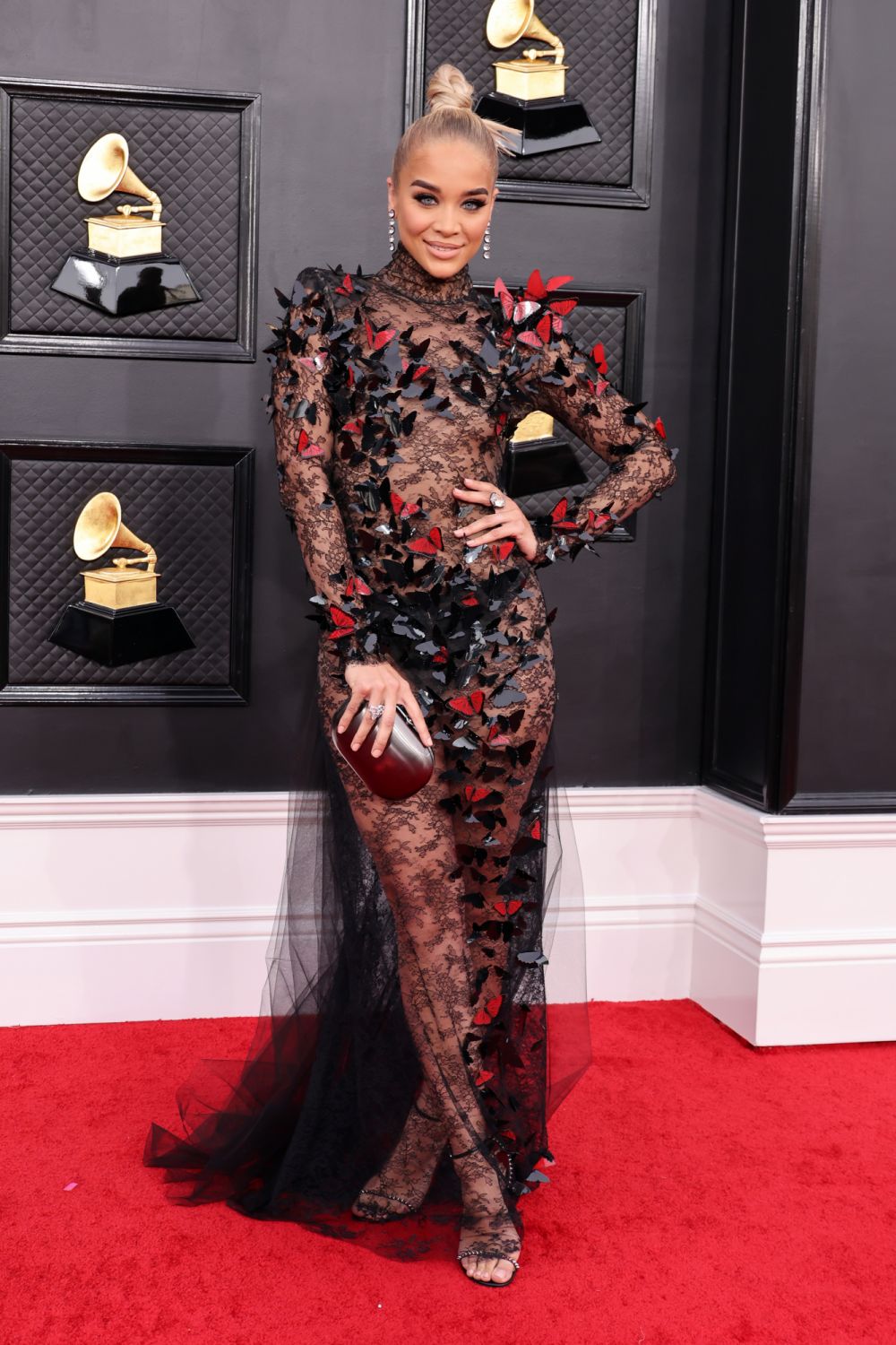 LAS VEGAS, NEVADA - APRIL 03: Jasmine Sanders attends the 64th Annual GRAMMY Awards at MGM Grand Garden Arena on April 03, 2022 in Las Vegas, Nevada. (Photo by Amy Sussman/Getty Images)