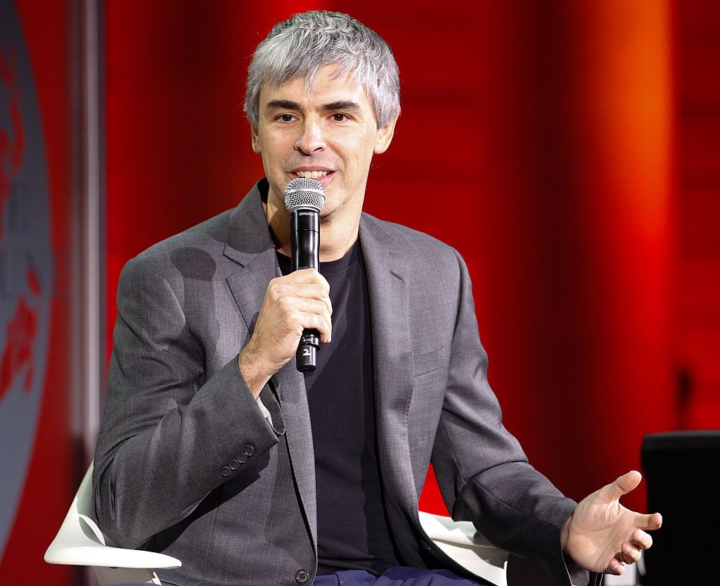 SAN FRANCISCO, CA - NOVEMBER 02: Larry Page speaks during the Fortune Global Forum at the Legion Of Honor on November 2, 2015 in San Francisco, California. (Photo by Kimberly White/Getty Images for Fortune)