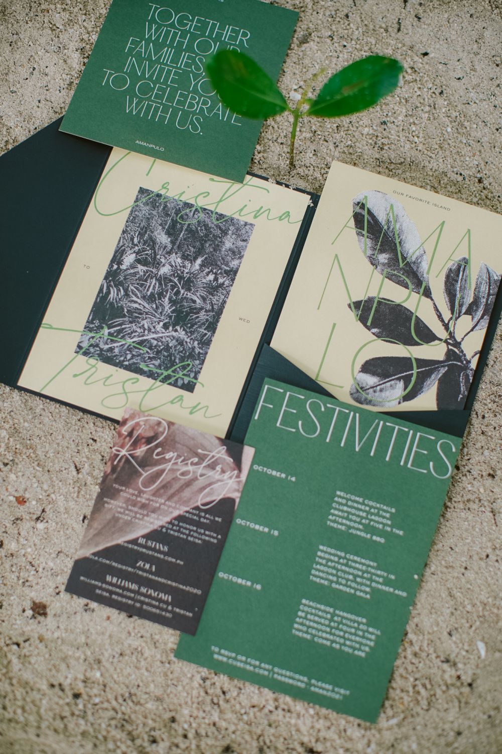 The invitations designed by Kristine Caguiat