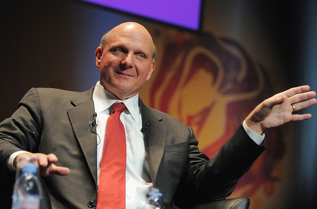 CANNES, FRANCE - JUNE 24:  Microsoft CEO Steve Ballmer gives a speech during the Microsoft Advertising Seminar as part of the 56th Cannes Lions International Advertising Festival on June 24, 2009 in Cannes, France. The annual festival is on from June 21 - 27.  (Photo by Francois Durand/Getty Images)