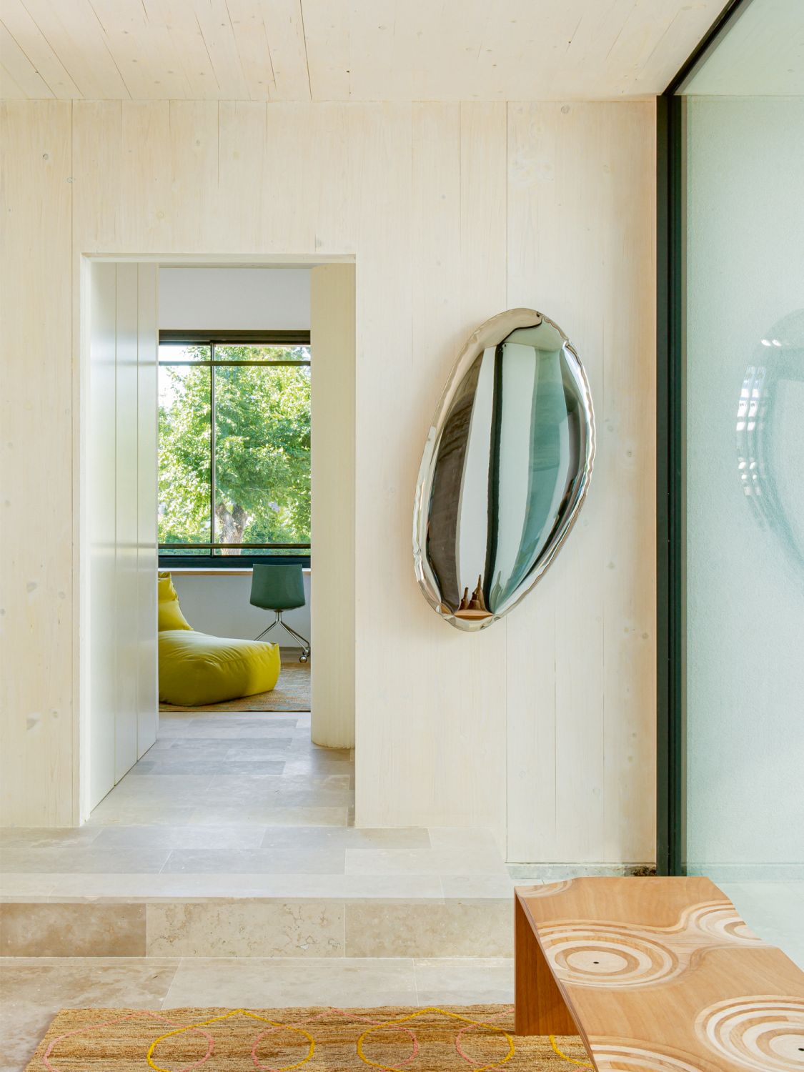 This bench area is among the cosy nooks found throughout the home