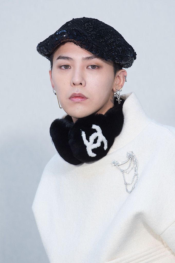 PARIS, FRANCE - JANUARY 24: G-Dragon (Kwon Ji-yong) attends the Chanel Haute Couture Spring Summer 2017 show as part of Paris Fashion Week on January 24, 2017 in Paris, France. (Photo by Stephane Cardinale - Corbis/Corbis via Getty Images)