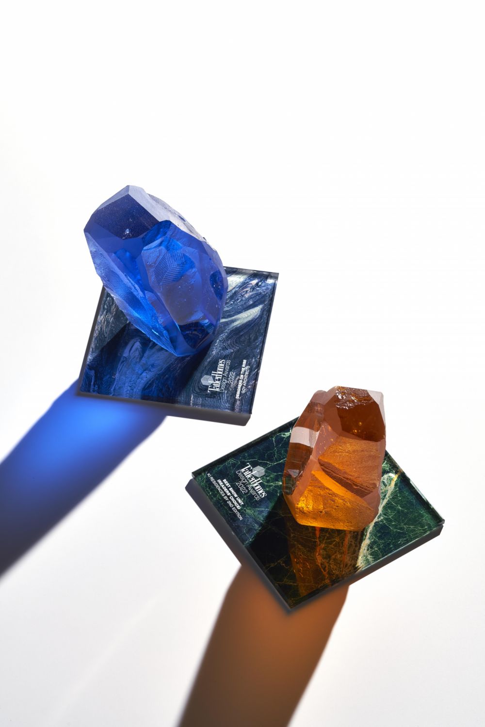 Each trophy demonstrates the beauty of glass with its sculptural form and visual lightness
