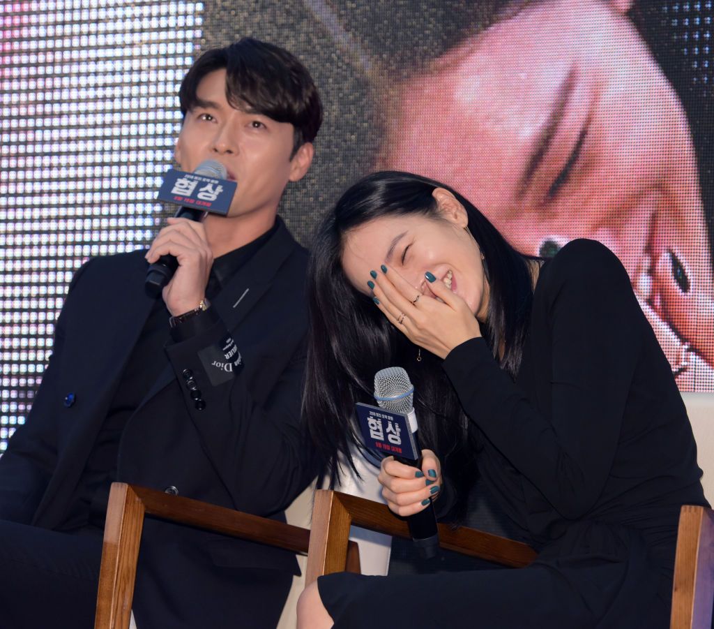 SEOUL, SOUTH KOREA - SEPTEMBER 03: Actor Hyun-Bin and actress Son Ye-Jin attend the film 'The Negotiation' showcase event at COEX Live Plaza on September 03, 2018 in Seoul, South Korea. (Photo by The Chosunilbo JNS/Imazins via Getty Images)