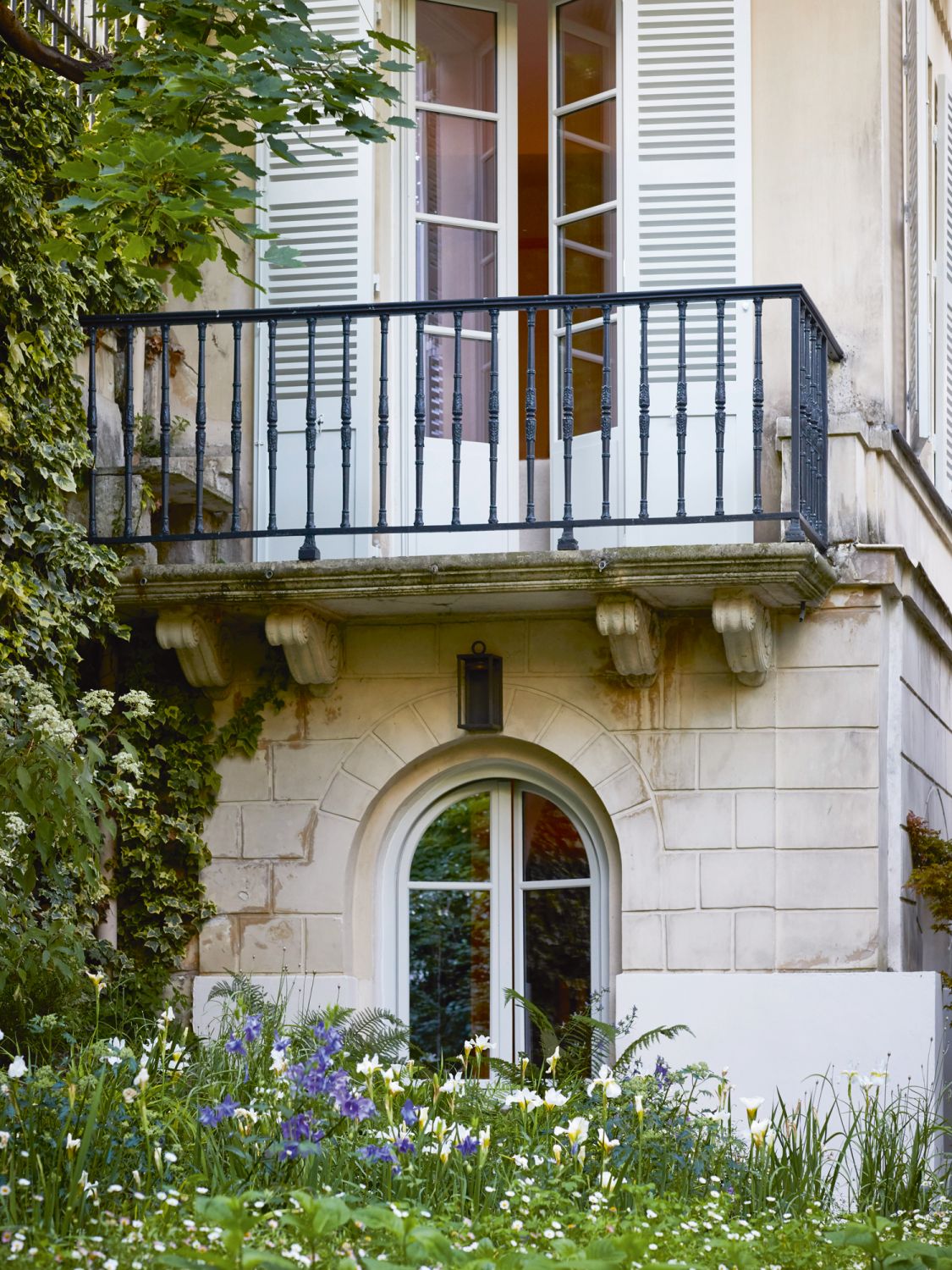 A view of the home’s historic facade