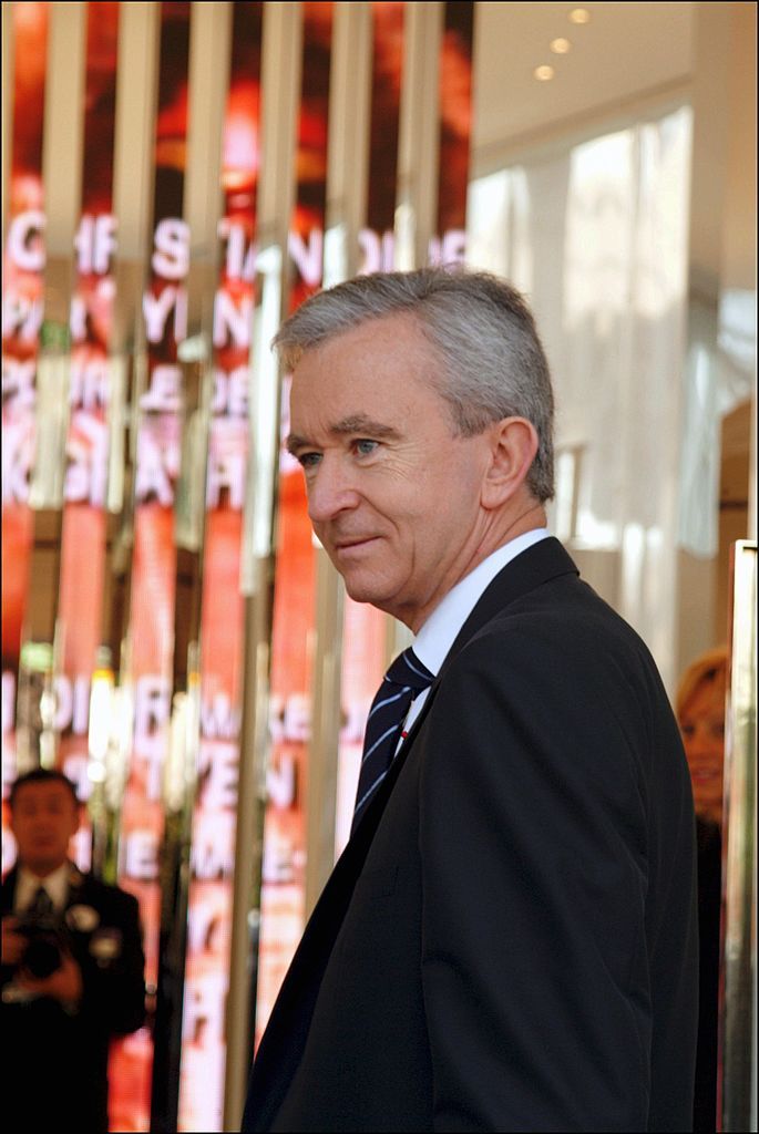 JAPAN - DECEMBER 07: Bernard Arnault And Wife At Opening Of Dior Store In Tokyo, Japan On December 06, 2003 - Bernard Arnault. (Photo by Kurita KAKU/Gamma-Rapho via Getty Images)
