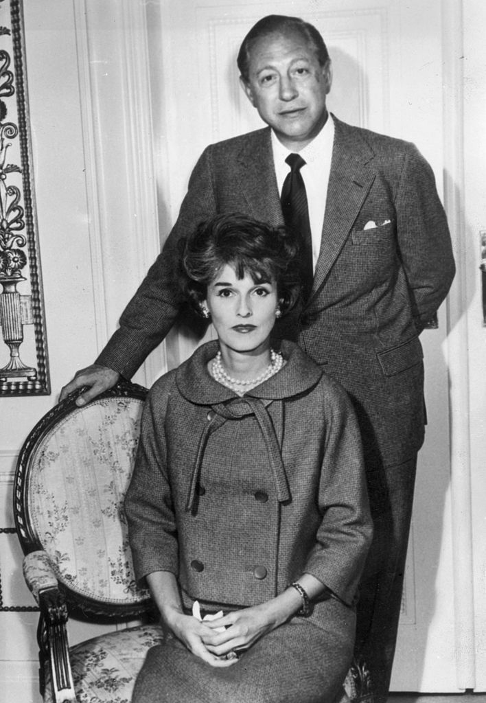 8th May 1958: William Paley, the chairman of American broadcasters CBS, with his wife, Babe, in Denmark. (Photo by Keystone/Getty Images)