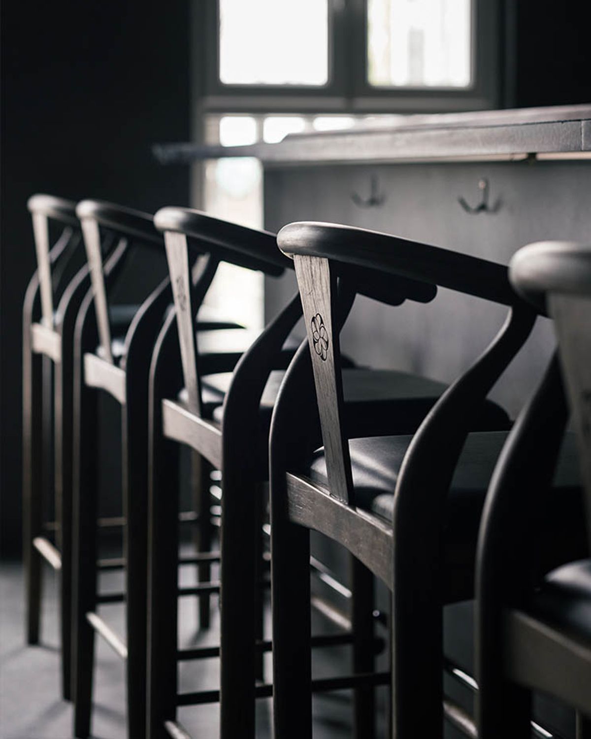 Each chair features the Goho logo, also designed by OWIU (Photo: Finbarr Fallon)