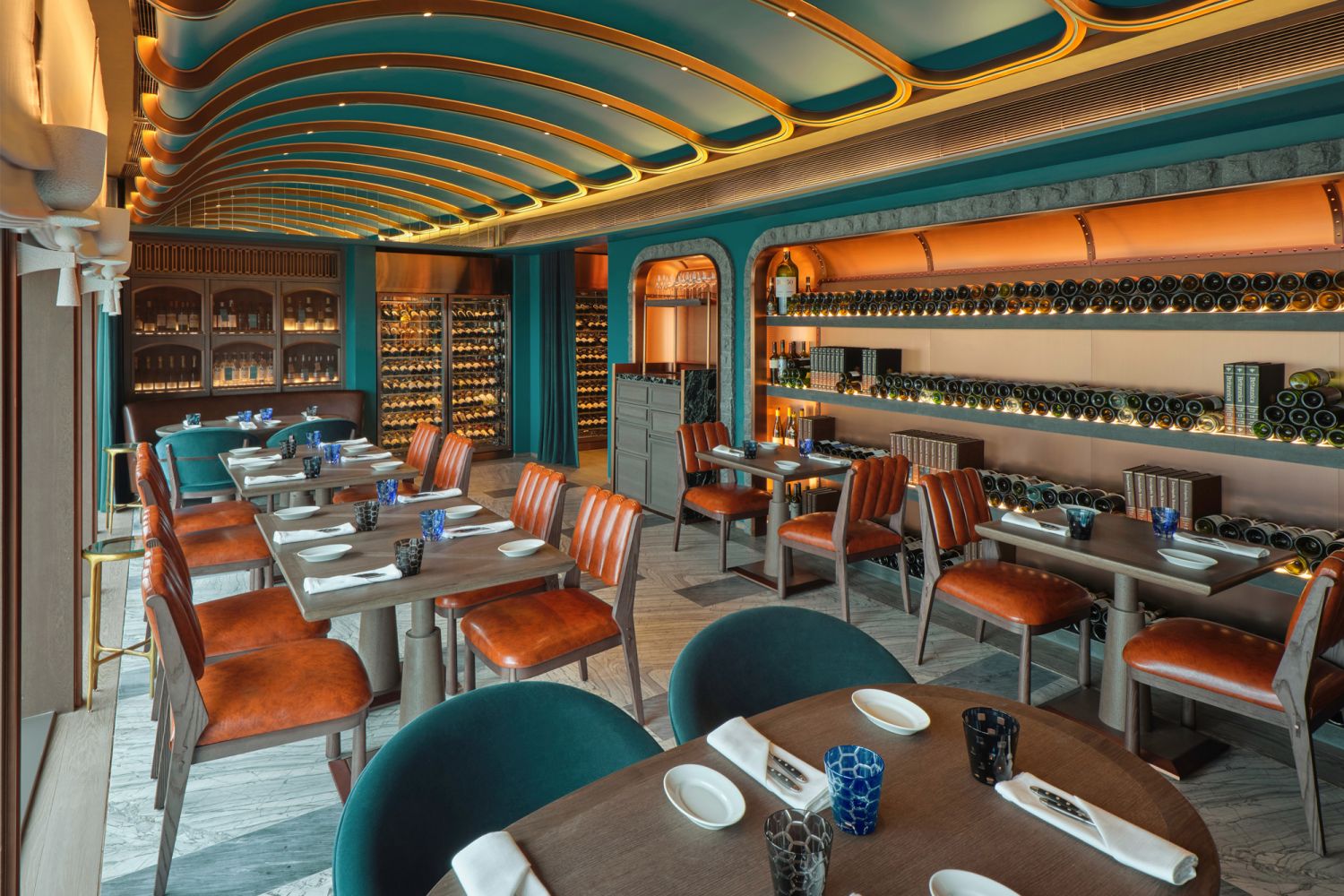 The Cellar is warm and welcoming with its luxe interiors