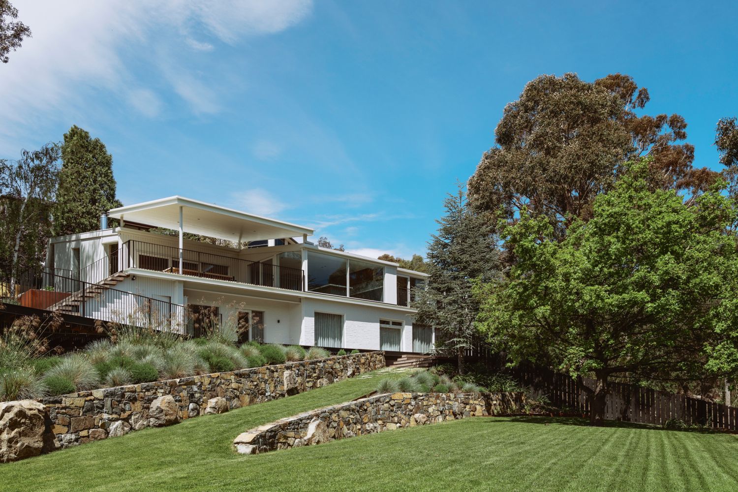 The house stands on an elevated site that offers great views of the surrounding areas
