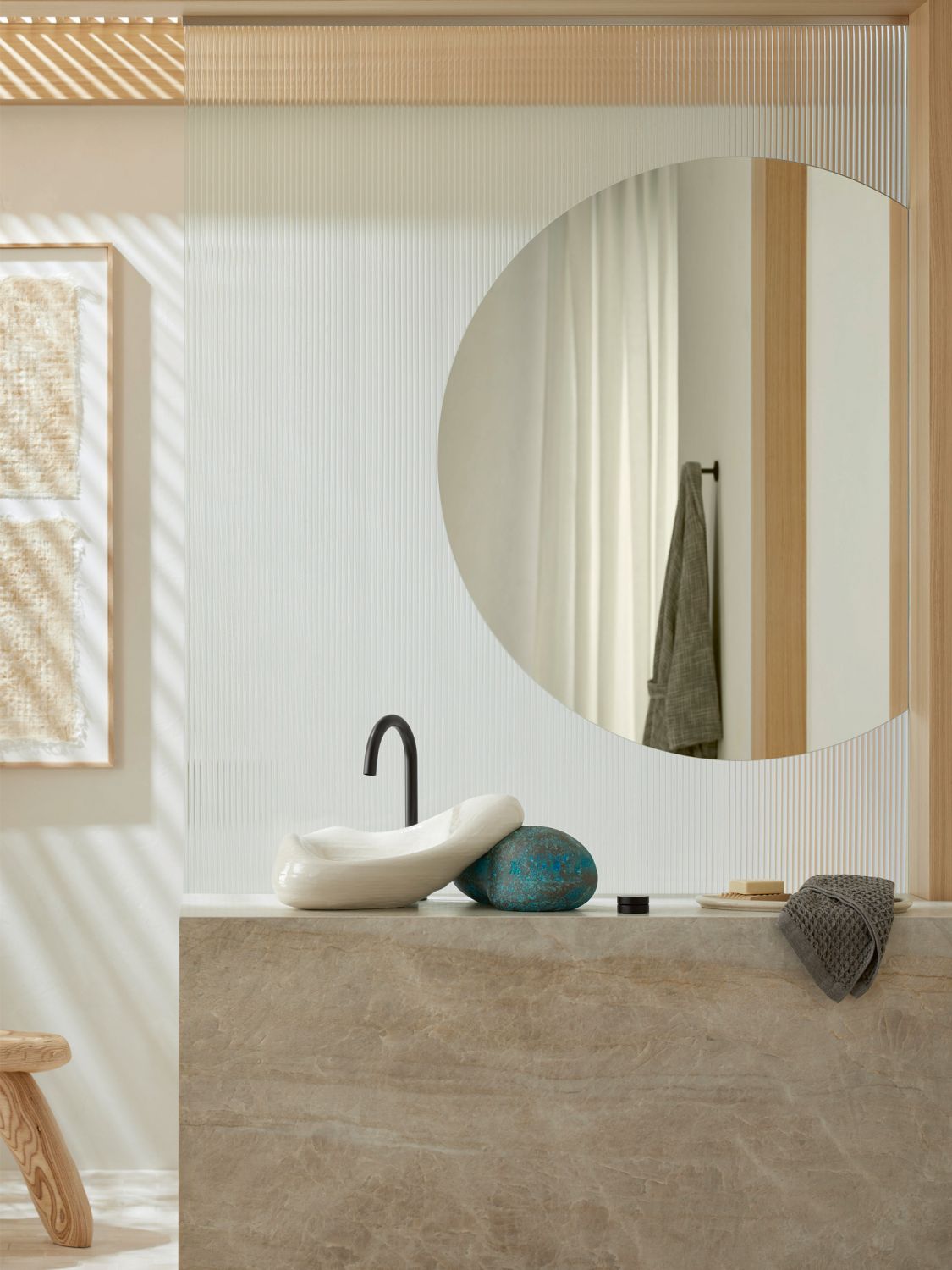 The 3D-printed Rock.01 sink by Kohler, artist Daniel Arsham and The Art Lab Studio reinterprets stacked rocks via a mix of technology and tradition