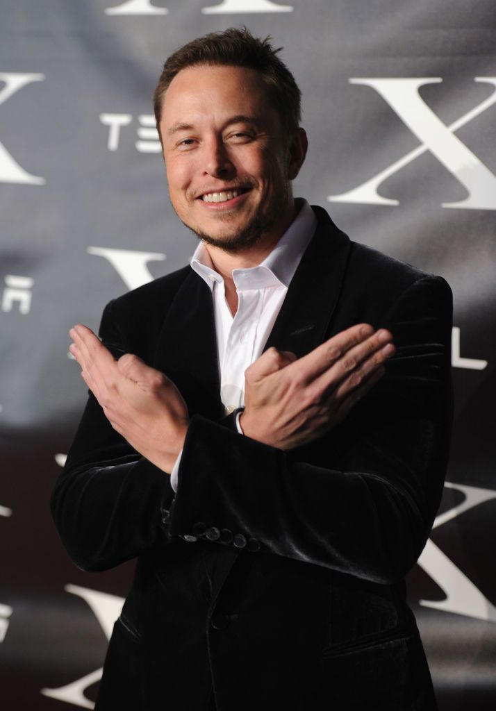 LOS ANGELES, CA - FEBRUARY 09:  Co-Founder and Head of Product Design at Tesla Motors Elon Musk arrives at Tesla Worldwide Debut of Model X on February 9, 2012 in Los Angeles, California.  (Photo by Jason Merritt/Getty Images for Tesla)