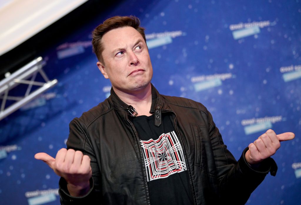 BERLIN, GERMANY DECEMBER 01:  SpaceX owner and Tesla CEO Elon Musk arrives on the red carpet for the Axel Springer Award 2020 on December 01, 2020 in Berlin, Germany.  (Photo by Britta Pedersen-Pool/Getty Images)