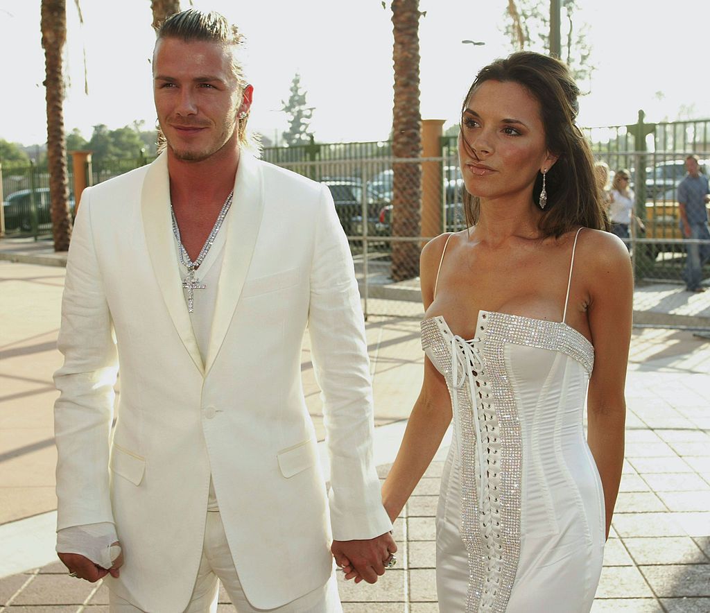 LOS ANGELES - MAY 31: (FILE PHOTO) David and Victoria Beckham attend The 2003 MTV Movie Awards held at the Shrine Auditorium on May 31, 2003 in Los Angeles, California. David Beckham and former PA Rebecca Loos are under scrutiny for an alleged affair, reported by the News Of The World this weekend. (Photo by Kevin Winter/Getty Images)