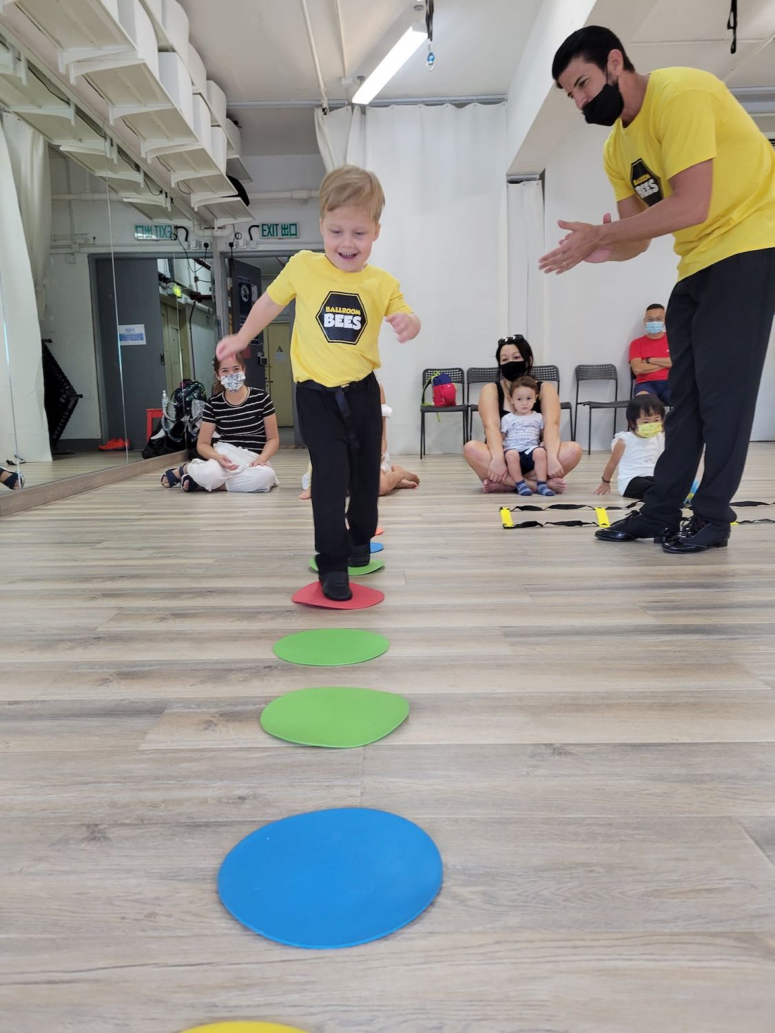 Katya Virshalis's son Marcus in a BallroomBees dance class in Hong Kong