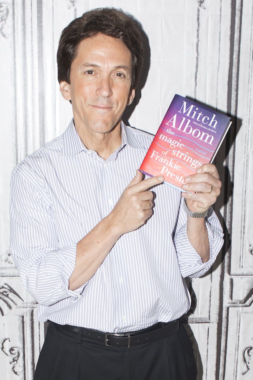 NEW YORK, NY - NOVEMBER 10: Best-selling author Mitch Albom discusses his new new book "The Magic Strings of Frankie Presto" at AOL Studios In New York on November 10, 2015 in New York City. (Photo by Adela Loconte/WireImage)