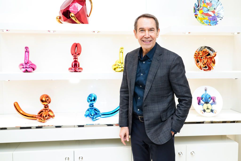 NEW YORK, NY - NOVEMBER 15: Jeff Koons attends Balloon Dog Blue 2021 By Jeff Koons & Bernardaud at Bernardaud Flagship Store on November 15, 2021 in New York City. (Photo by Jared Siskin/Patrick McMullan via Getty Images)