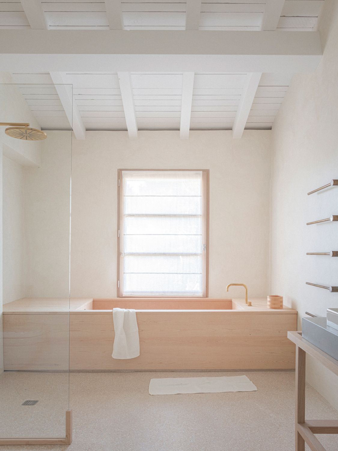 A minimalist bathroom by Eve Mercier, founder of the Insight School of Interior Design in Hong Kong