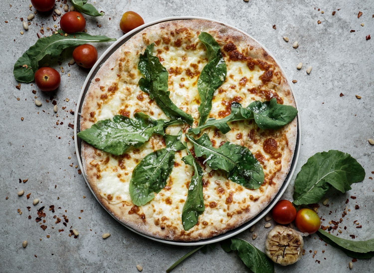 Rucola pizza from The Wholesome Table