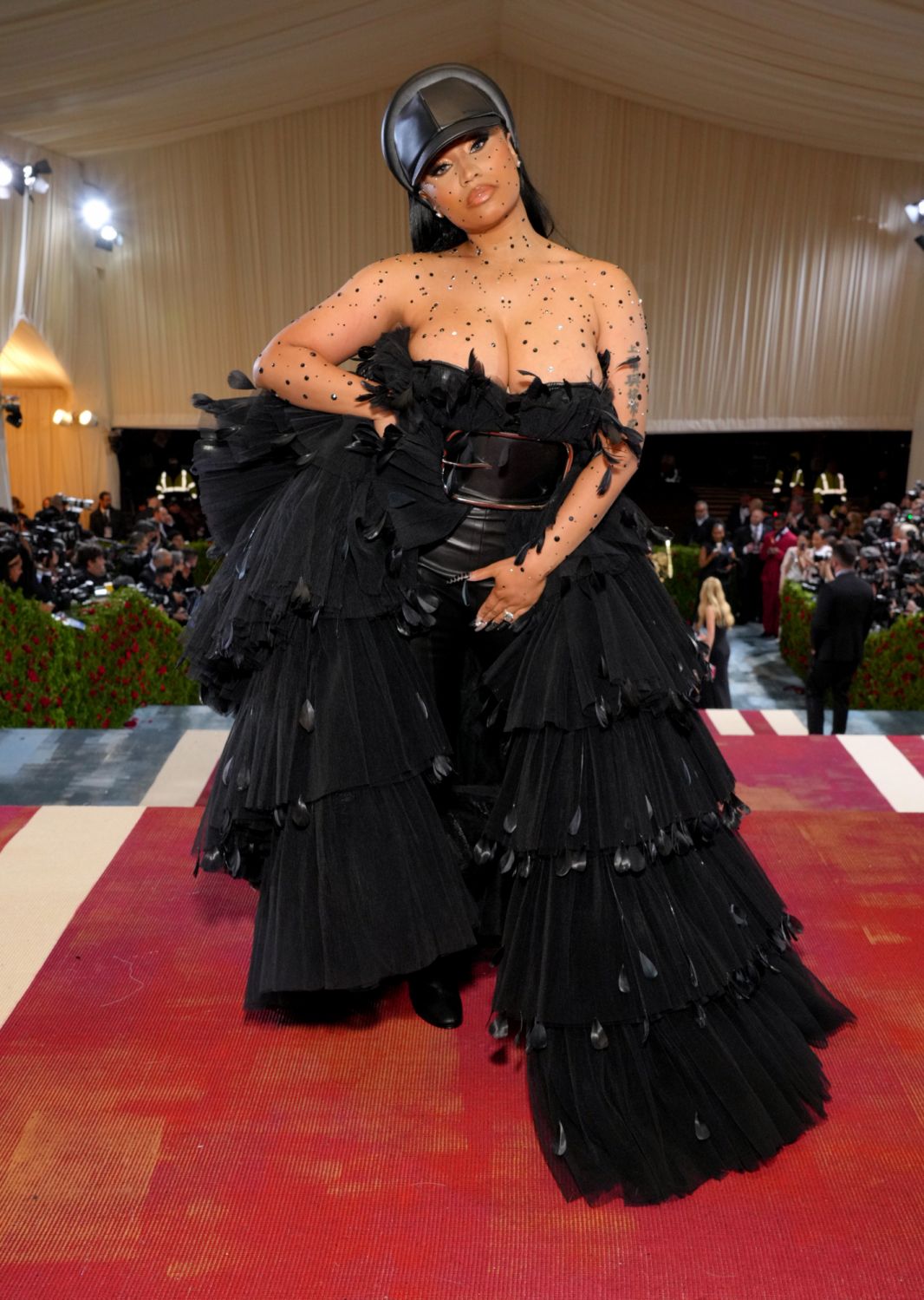 NEW YORK, NEW YORK - MAY 02: (Exclusive Coverage) Nicki Minaj arrives at The 2022 Met Gala Celebrating "In America: An Anthology of Fashion" at The Metropolitan Museum of Art on May 02, 2022 in New York City. (Photo by Kevin Mazur/MG22/Getty Images for The Met Museum/Vogue )