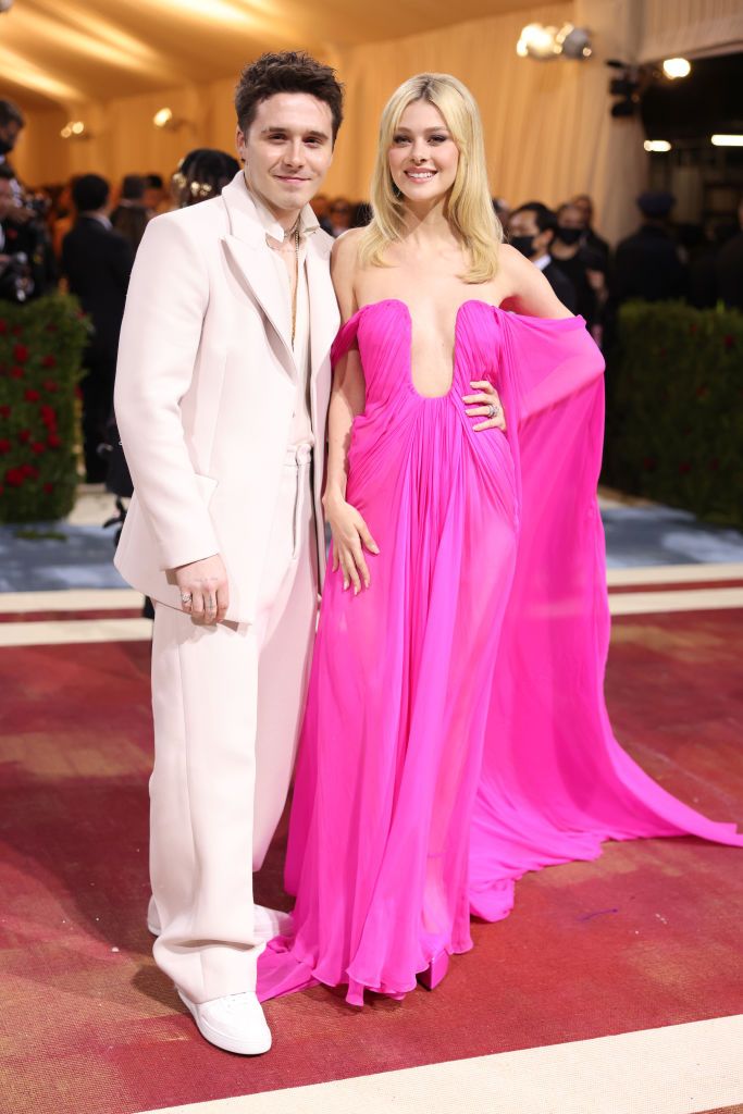 NEW YORK, NEW YORK - MAY 02: (L-R) Nicola Peltz and Brooklyn Beckham The 2022 Met Gala Celebrating "In America: An Anthology of Fashion" at The Metropolitan Museum of Art on May 02, 2022 in New York City. (Photo by John Shearer/Getty Images)