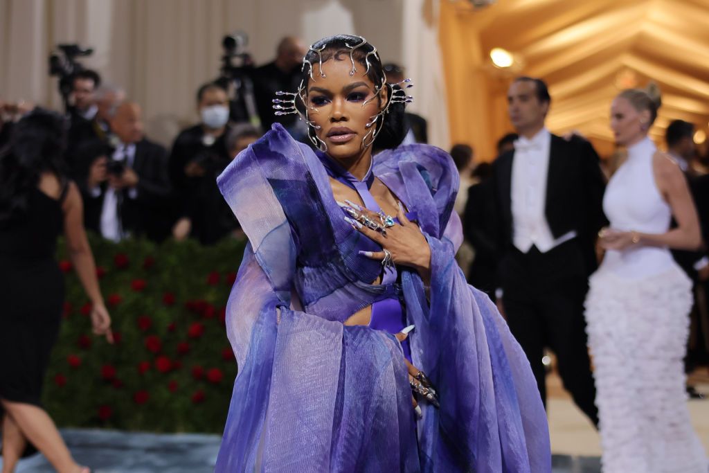 NEW YORK, NEW YORK - MAY 02: Teyana Taylor attends The 2022 Met Gala Celebrating "In America: An Anthology of Fashion" at The Metropolitan Museum of Art on May 02, 2022 in New York City. (Photo by Mike Coppola/Getty Images)