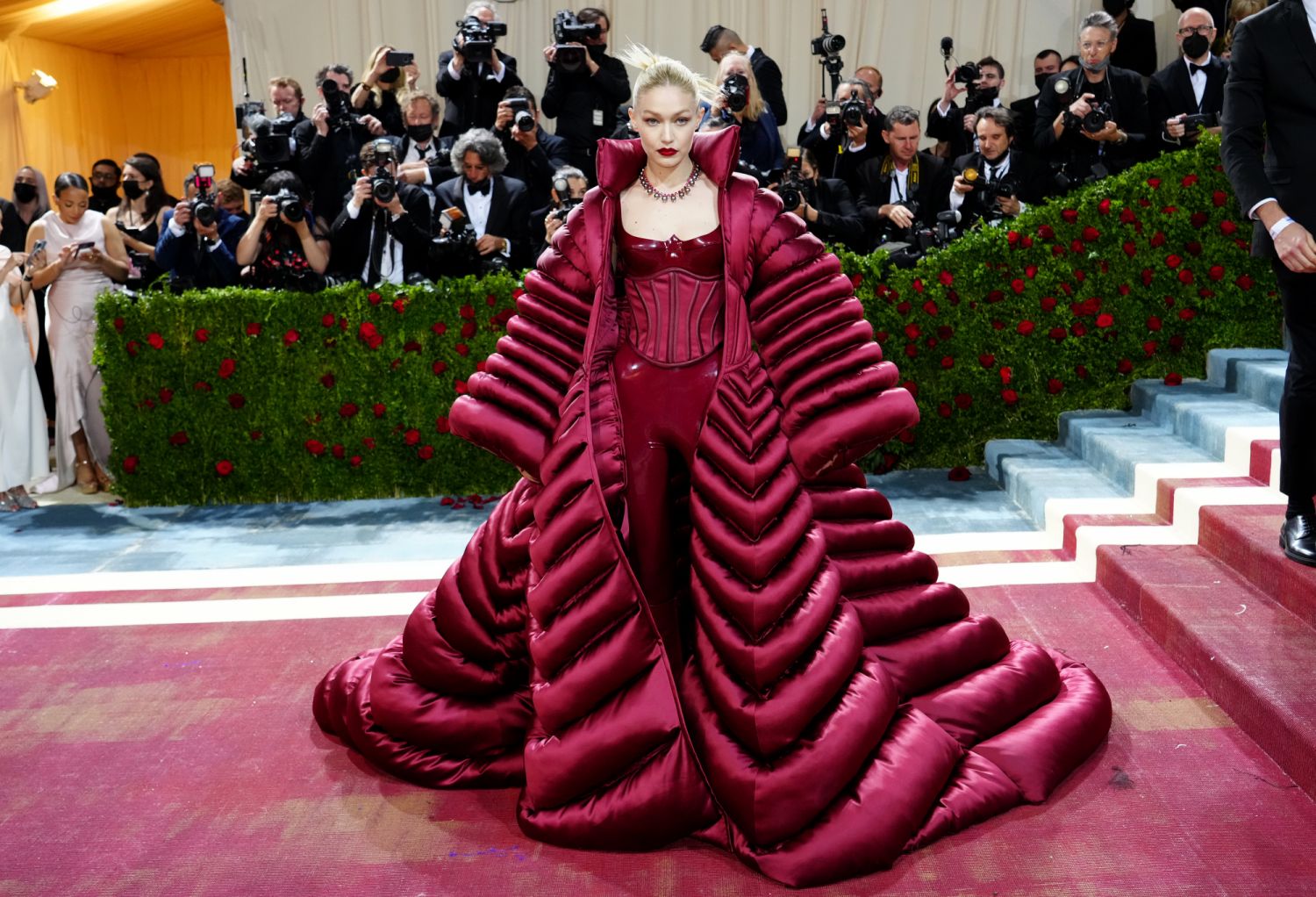 NEW YORK, NEW YORK - MAY 02: Gigi Hadid attends The 2022 Met Gala Celebrating "In America: An Anthology of Fashion" at The Metropolitan Museum of Art on May 02, 2022 in New York City. (Photo by Jeff Kravitz/FilmMagic)