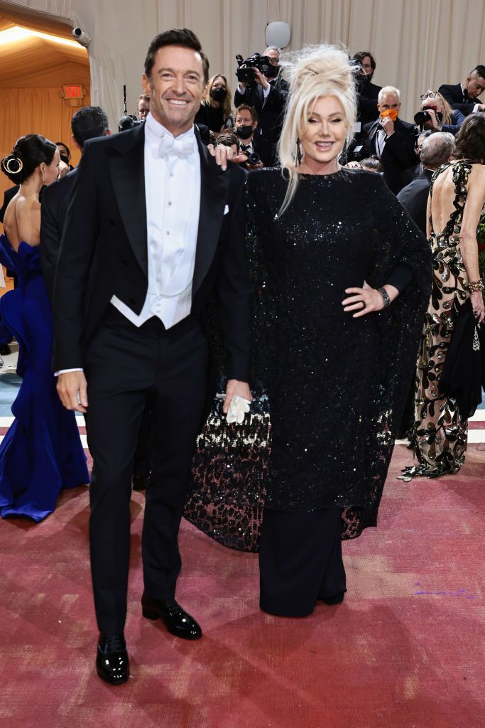 NEW YORK, NEW YORK - MAY 02: (L-R) Hugh Jackman and Deborra-Lee Furness attend The 2022 Met Gala Celebrating "In America: An Anthology of Fashion" at The Metropolitan Museum of Art on May 02, 2022 in New York City. (Photo by Jamie McCarthy/Getty Images)