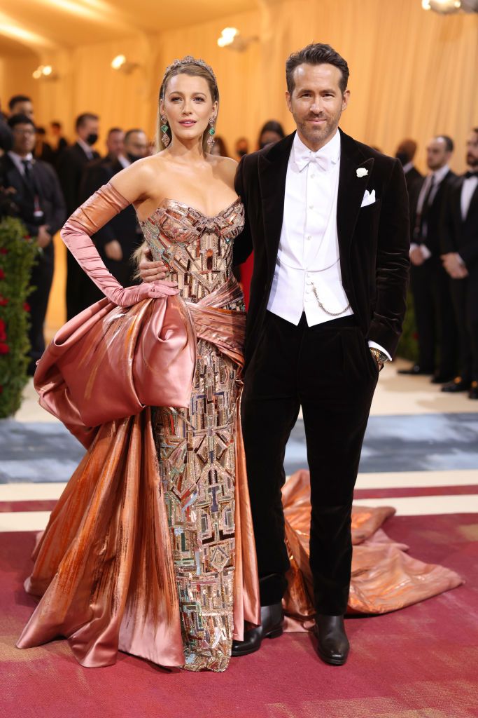 NEW YORK, NEW YORK - MAY 02: Blake Lively and Ryan Reynolds attend The 2022 Met Gala Celebrating "In America: An Anthology of Fashion" at The Metropolitan Museum of Art on May 02, 2022 in New York City. (Photo by John Shearer/Getty Images)