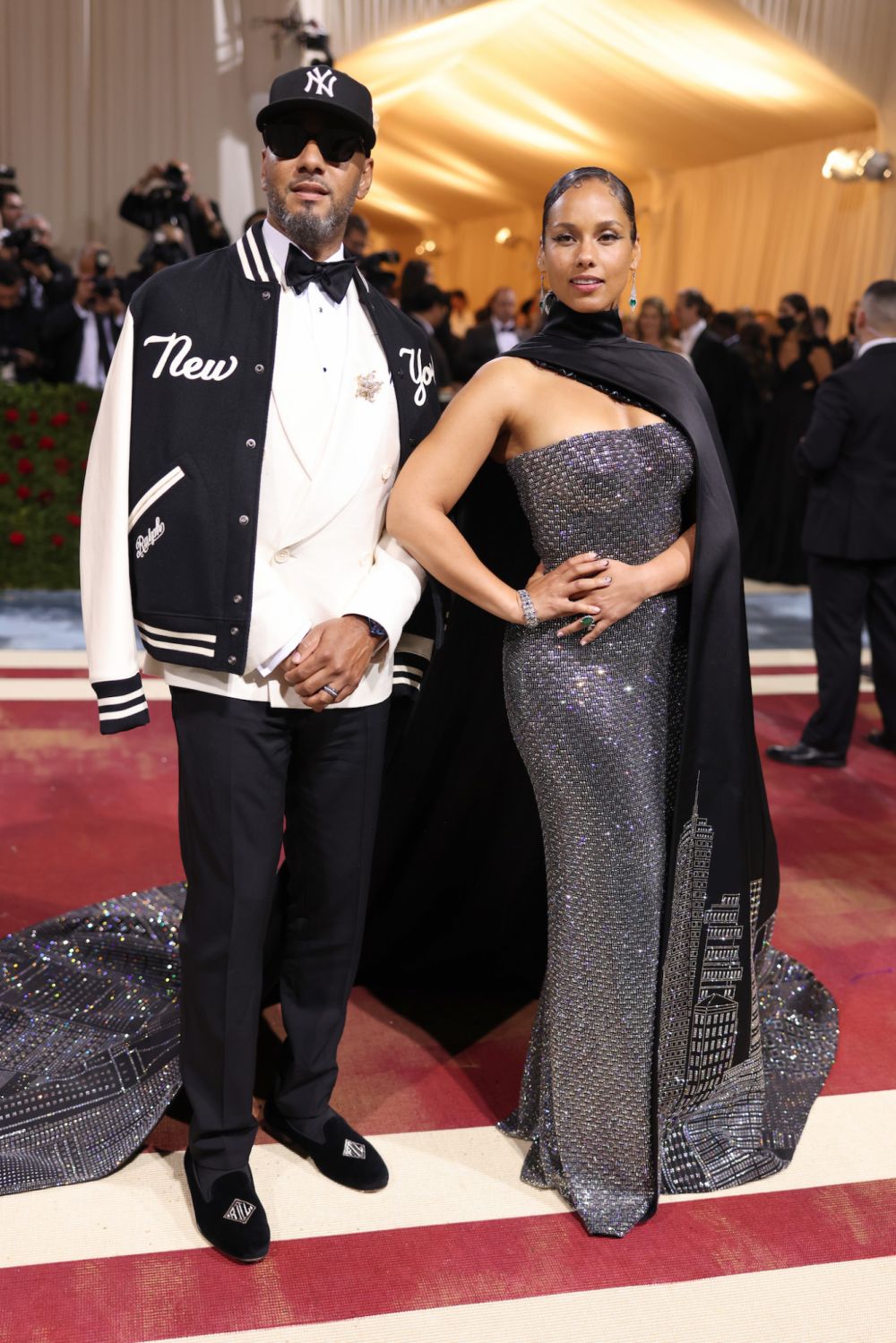 NEW YORK, NEW YORK - MAY 02: (L-R) Swizz Beatz and Alicia Keys attend The 2022 Met Gala Celebrating "In America: An Anthology of Fashion" at The Metropolitan Museum of Art on May 02, 2022 in New York City. (Photo by John Shearer/Getty Images)
