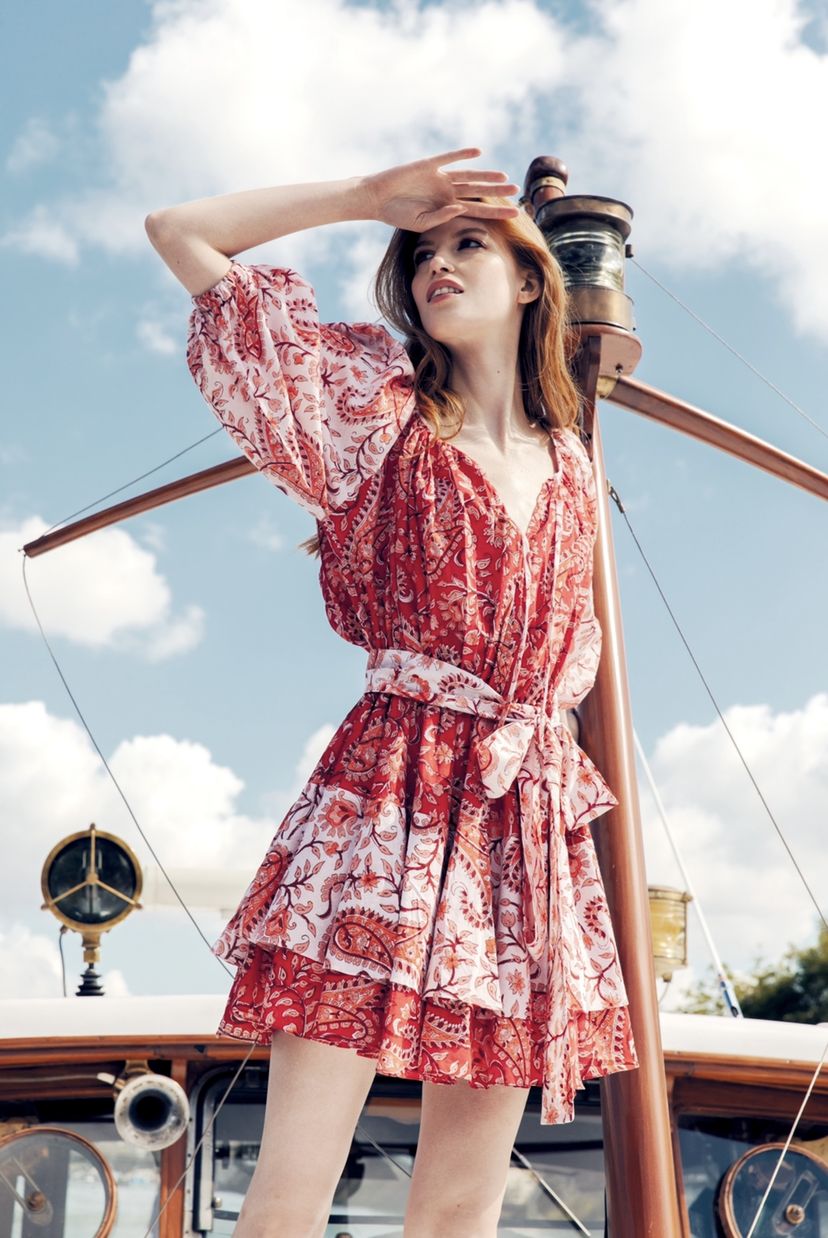 A model poses for Charina Sarte's 2022 spring collection (Photo: Charina Sarte)