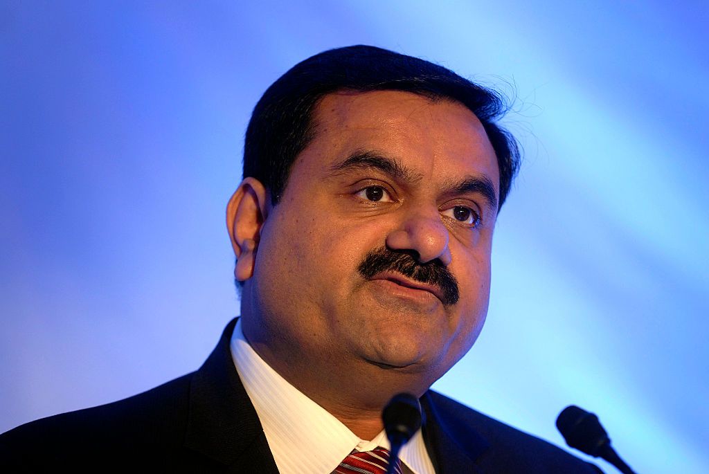 MUMBAI, INDIA  FEBRUARY 23: Gautam Adani, Chairman of the Adani Group during a press conference at a press conference in Mumbai to unveil the companys new global corporate brand identity and logo on February 23, 2012 in Mumbai, India. (Photo by Abhijit Bhatlekar/Mint via Getty Images)
