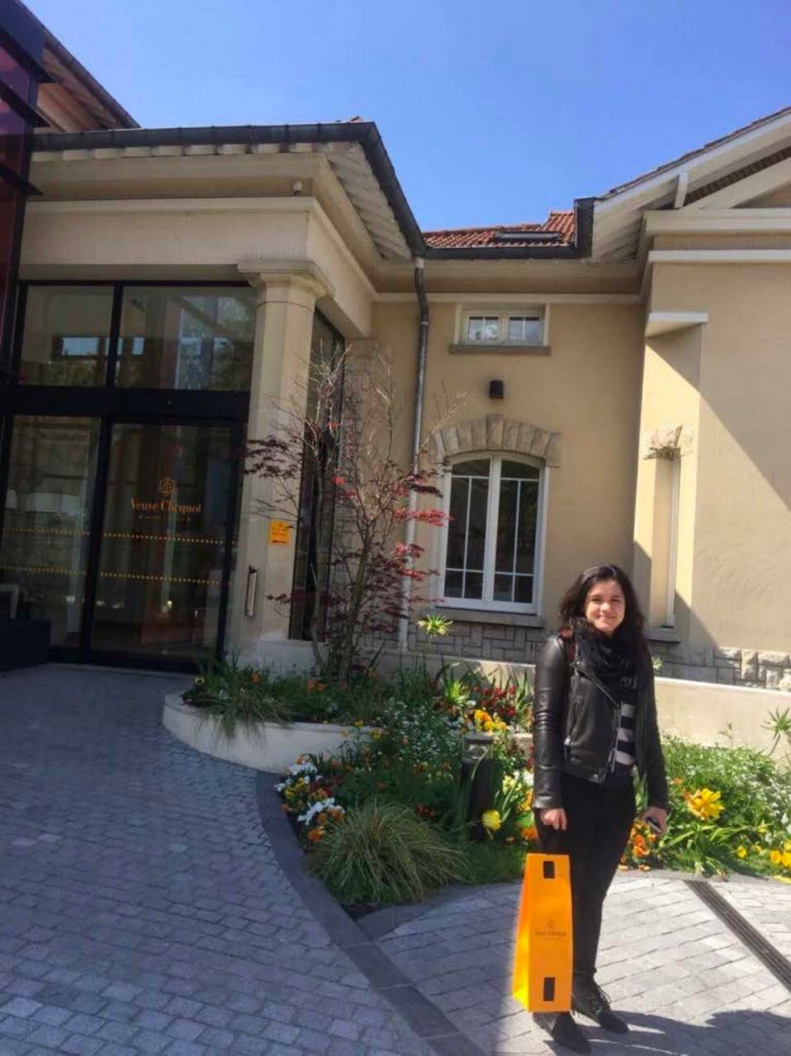 Pilar Almario during her first trip to Champagne in 2017