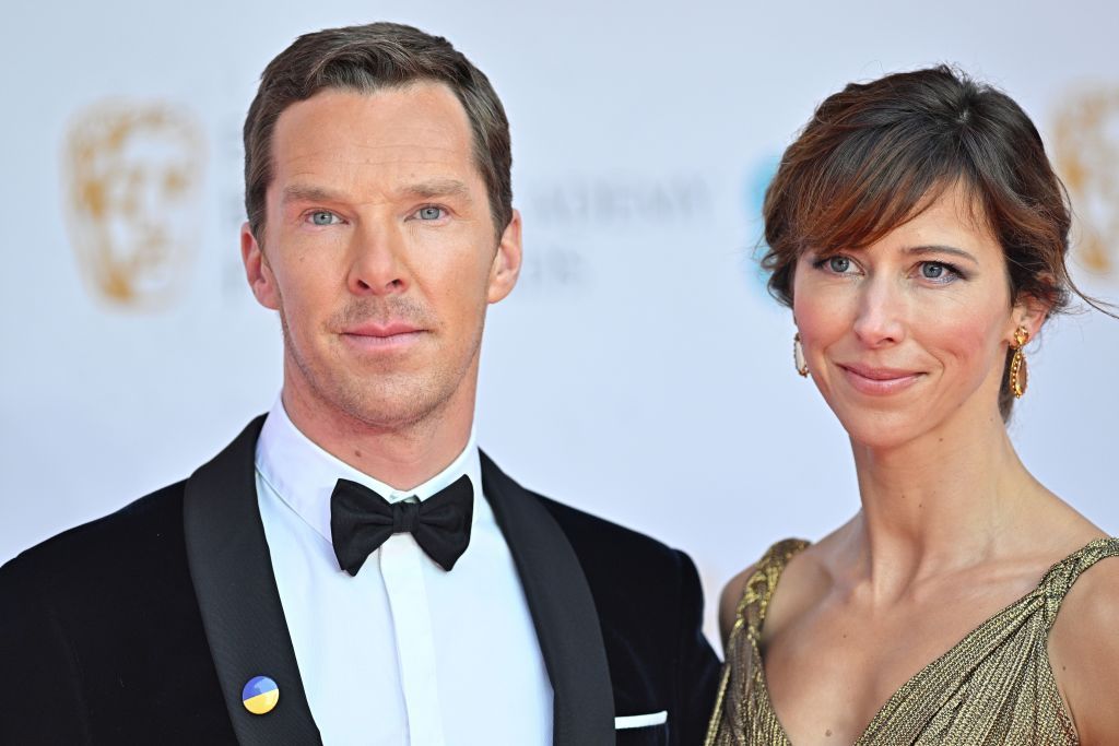 LONDON, ENGLAND - MARCH 13: Benedict Cumberbatch and Sophie Hunter attend the EE British Academy Film Awards 2022 at Royal Albert Hall on March 13, 2022 in London, England. (Photo by Samir Hussein/WireImage)