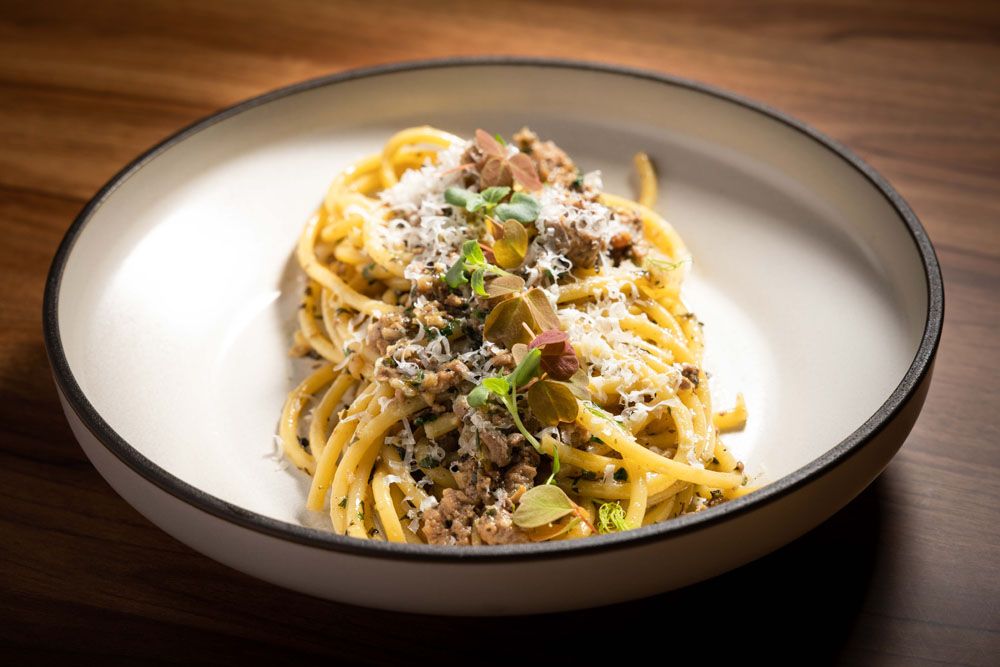 Smoked bucatini