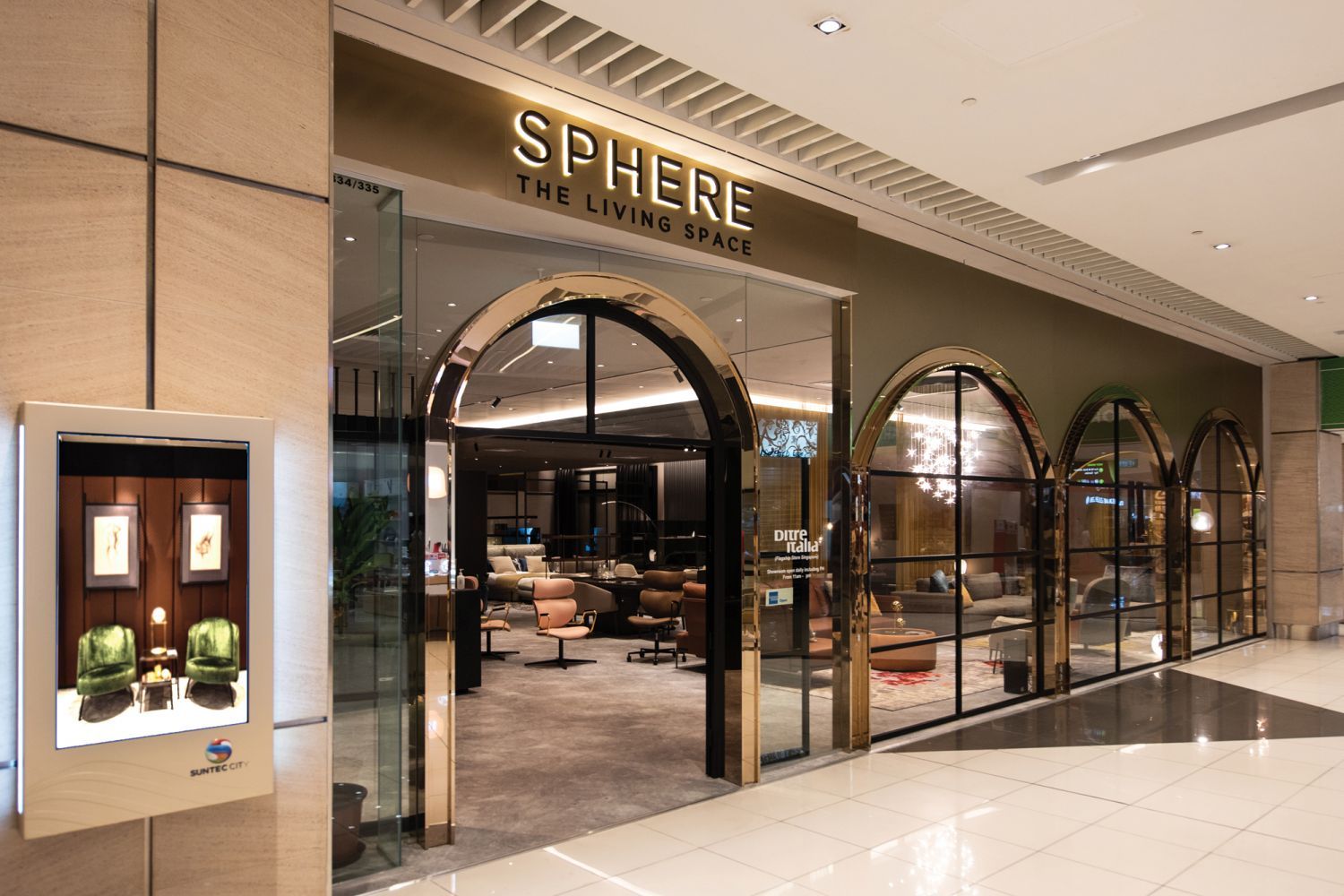 Located in Suntec City, the stylish space retails many of the brand's most popular picks