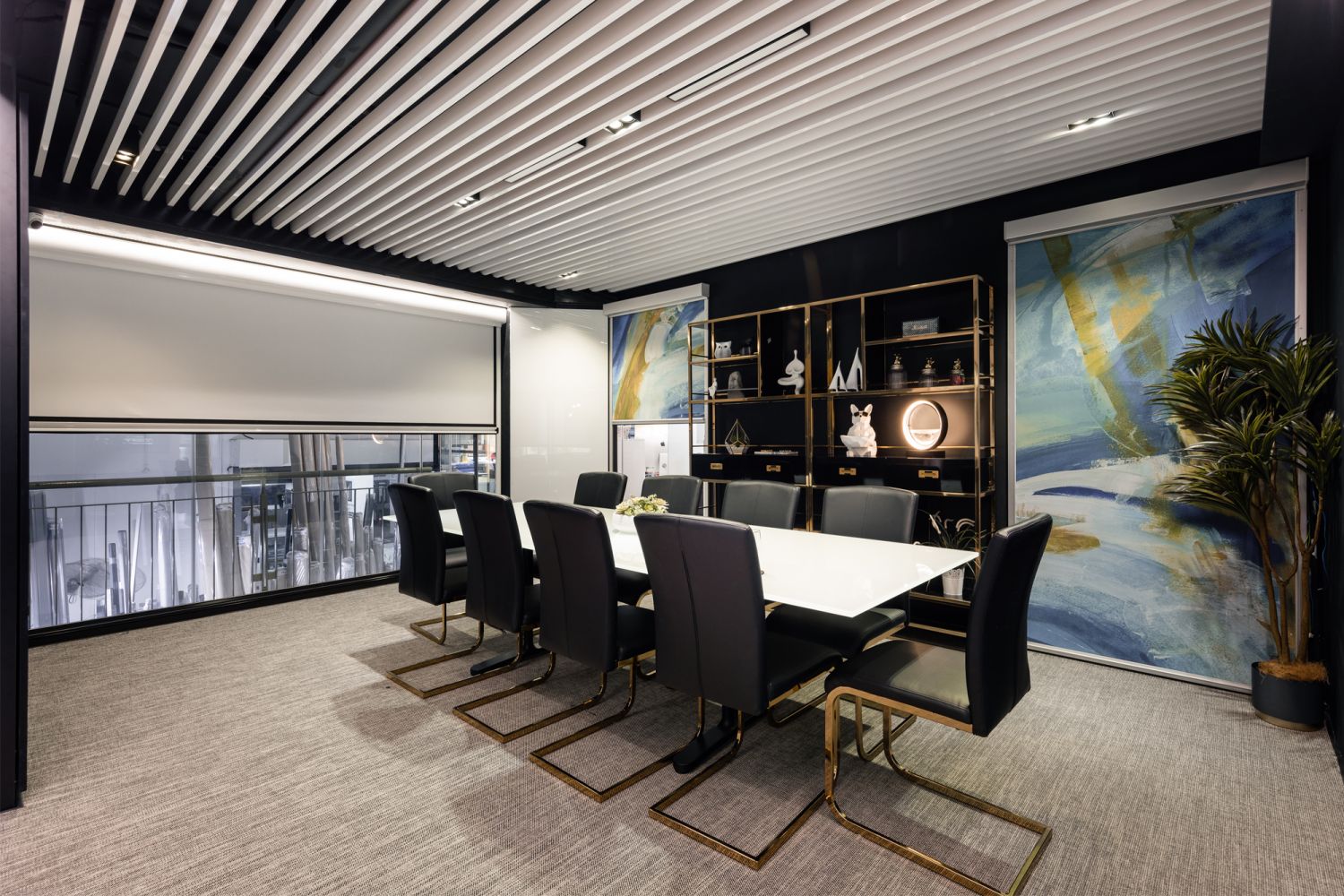 A stylish meeting room within Ziptrak Interiors' new showroom