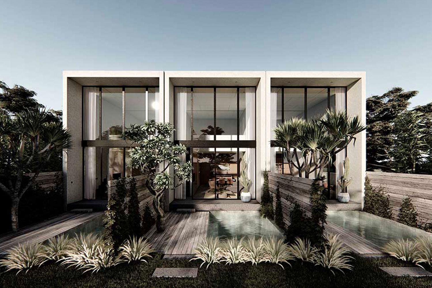 A row of townhouses in Indonesia by OXO Living, which promotes smart luxury living