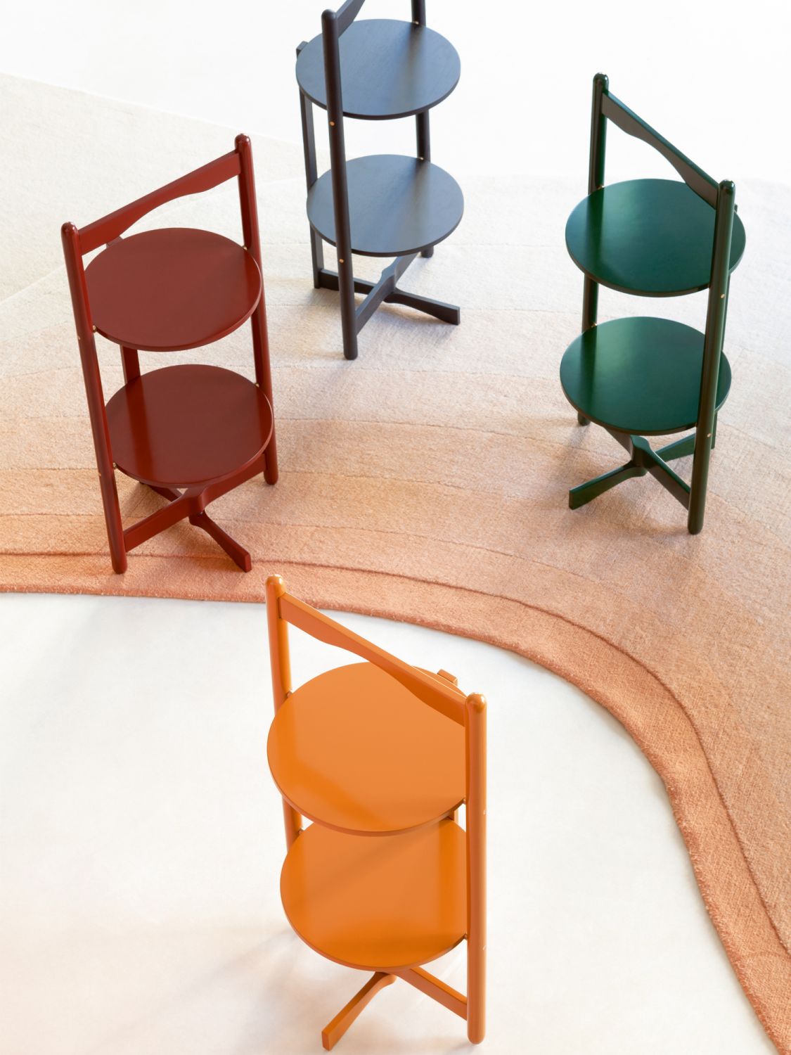 Acerbis Florian folding side tables by Vico Magistretti, from Space Furniture