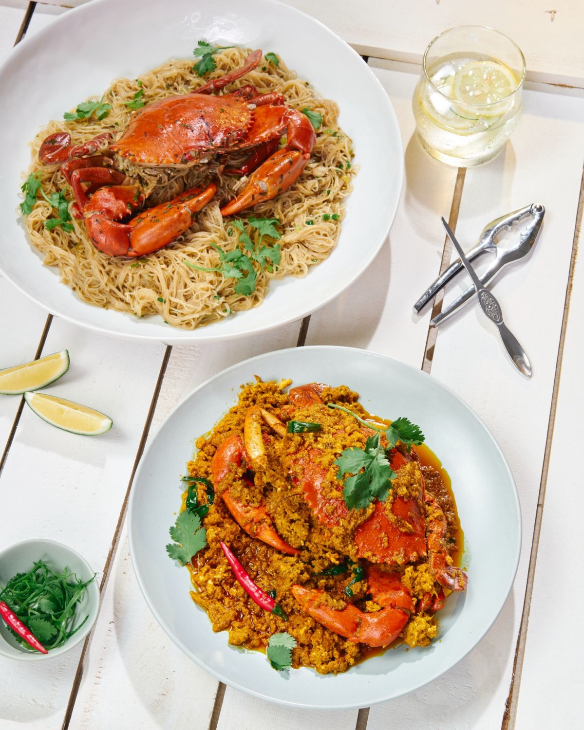 Percy Thai curry crab and Thai crab with glass noodles (Photo: Sonny Thakur)
