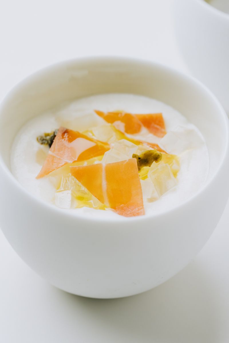 「海與山」/生蠔/白蘆筍/豆乳