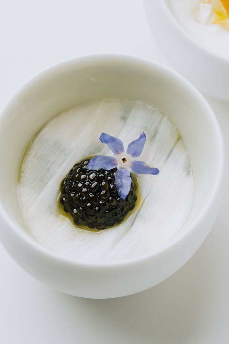「海與山」/生蠔/白蘆筍/豆乳