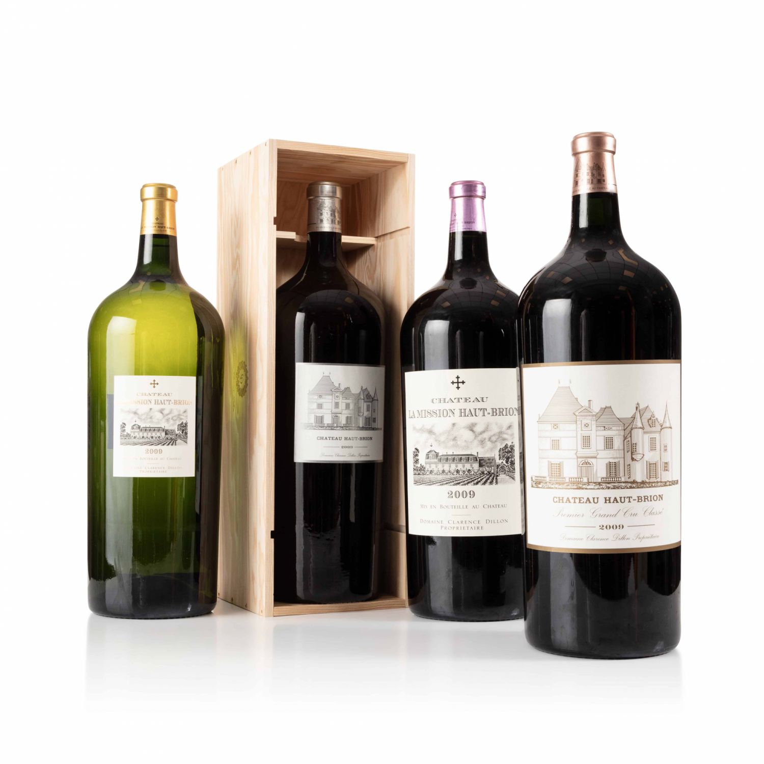 12-litre bottles of Haut Brion and La Mission Haut-Brion, 2009 vintage (Photo: Sotheby's)