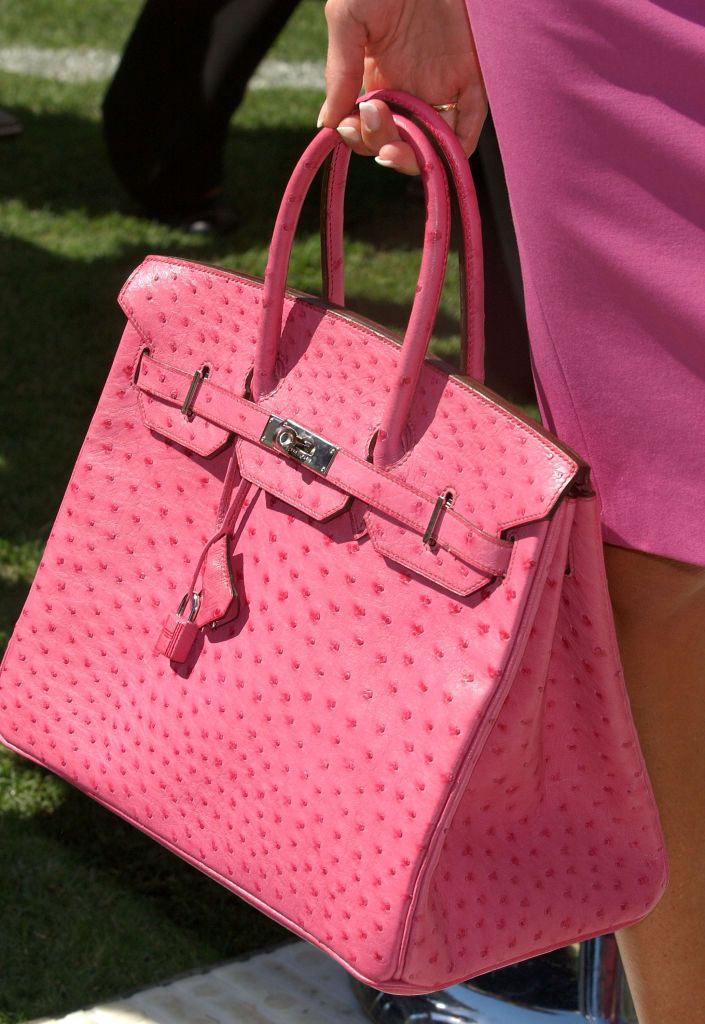 CARSON, CA - JULY 12: Singer Victoria Beckham's purse at the "David Beckham Official Presentation" press conference at the Home Depot Center on July 12, 2007 in Carson, California. (Photo by Gregg DeGuire/WireImage)