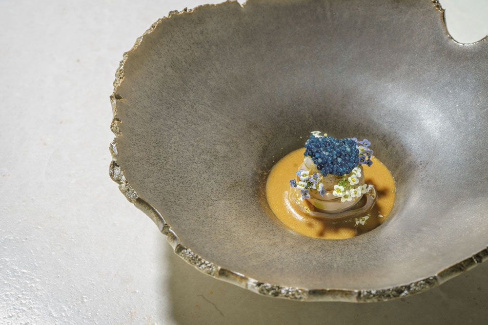 New Caledonian blue prawn 'tagliolini'