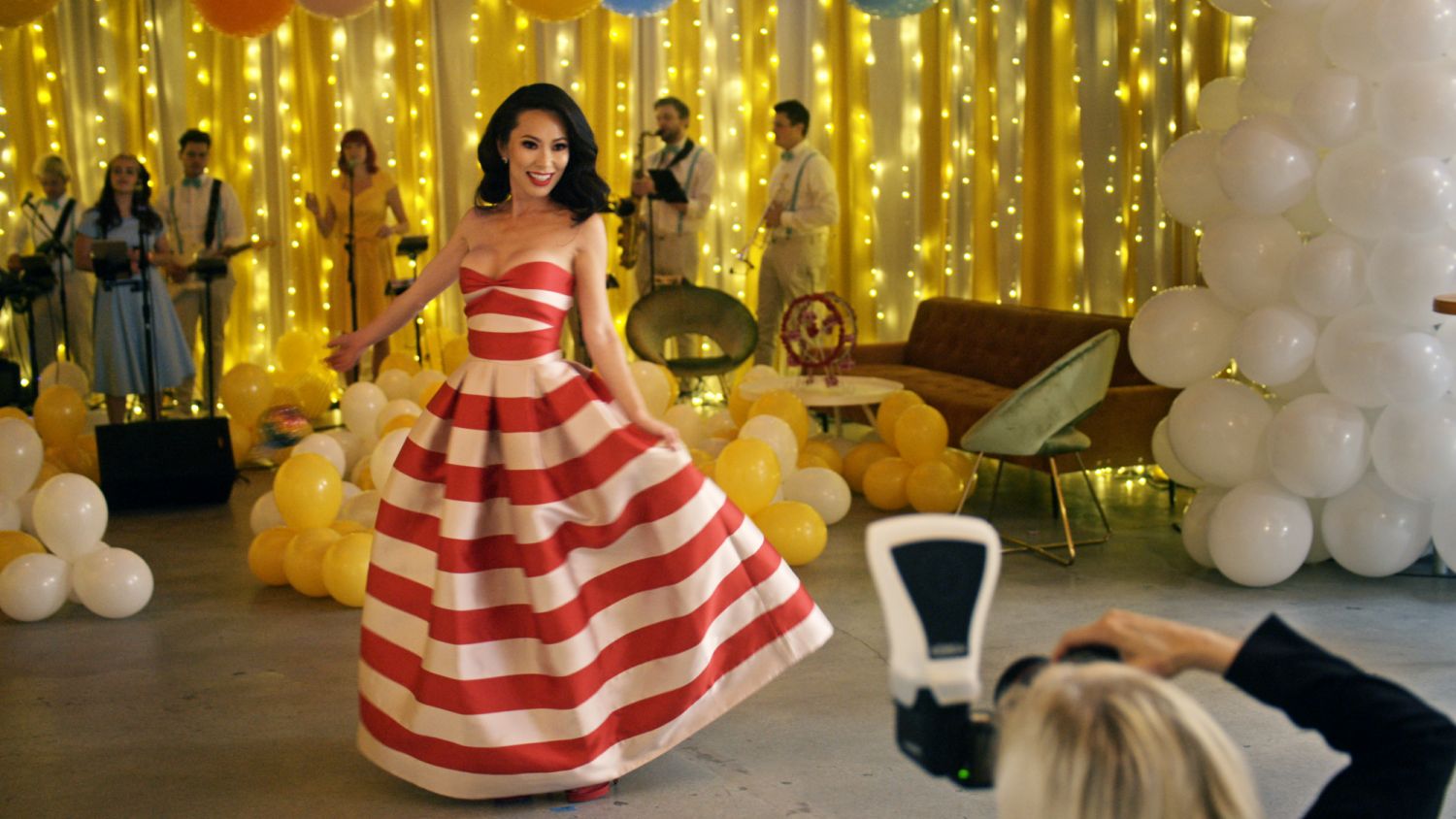Christine Chiu in episode 5 âPrivate Liesâ of Bling Empire: Season 1. c. Courtesy of Netflix Â© 2021