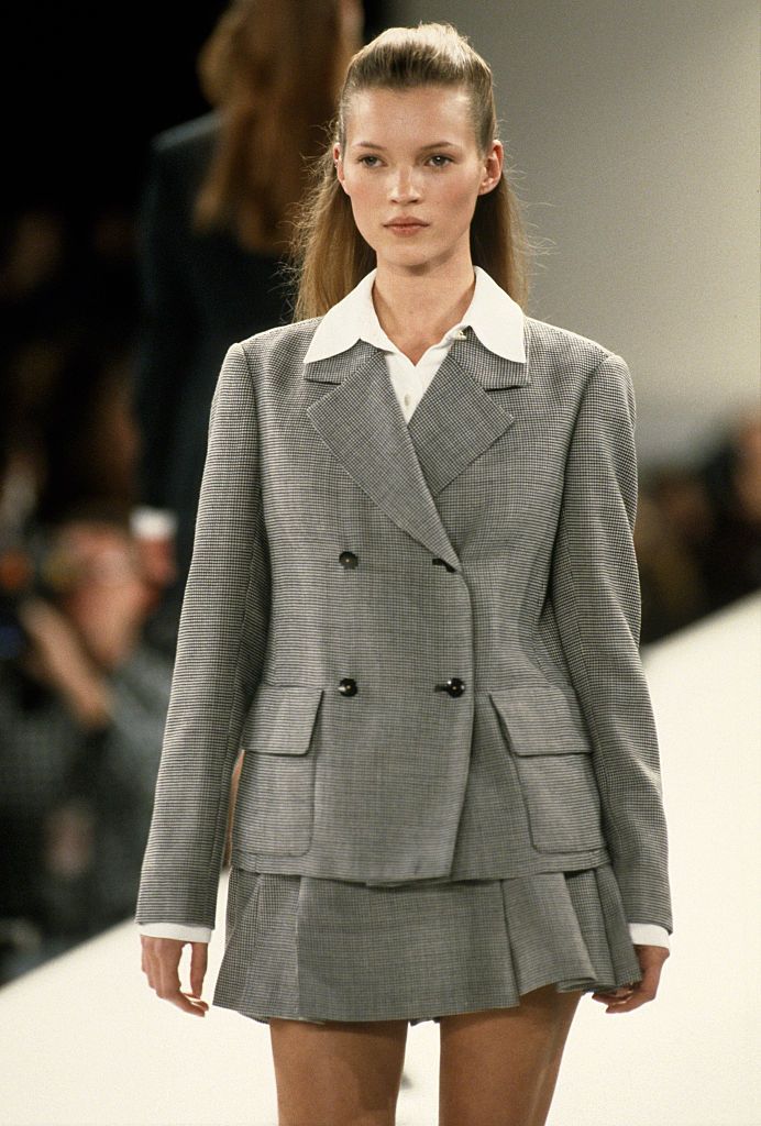 NEW YORK, NY - CIRCA 1993: Kate Moss at the Isaac Mizrahi Spring 1994 show circa 1993 in New York City. (Photo by PL Gould/IMAGES/Getty Images)